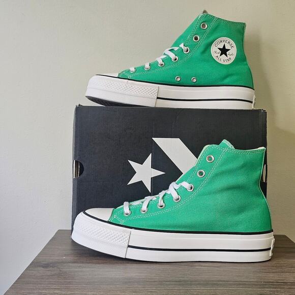 Converse Women's CTAS Lift Hi Tops Size 9.5 Apex Green A09393F NWT - Picture 1 of 9